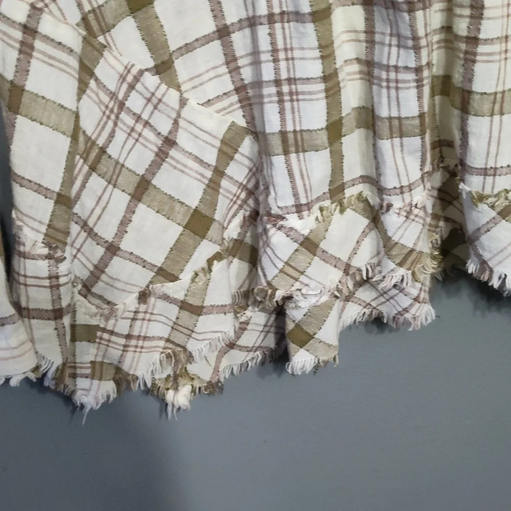 Free People Hooded Plaid Pullover size small - Picture 3 of 8